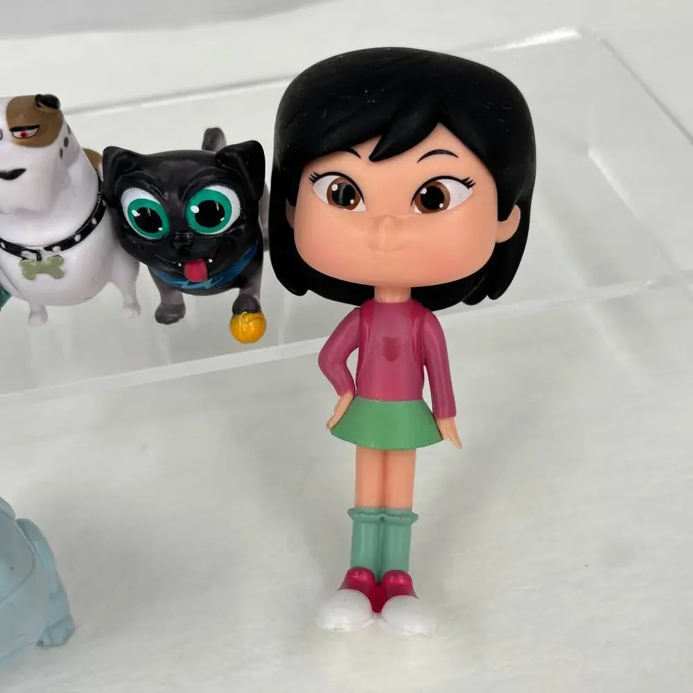 Disney Puppy Dog Pals Doll Chloe‎ Hissy Cat Lot of 6 Action Figure Cake Toppers